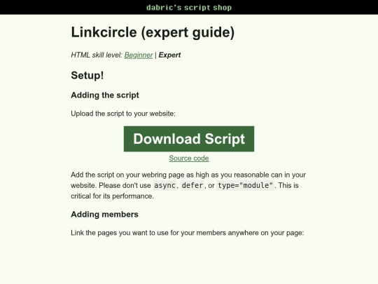 script/linkcircle/expert screenshot