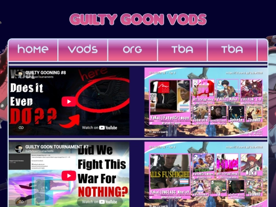 Vodspage screenshot