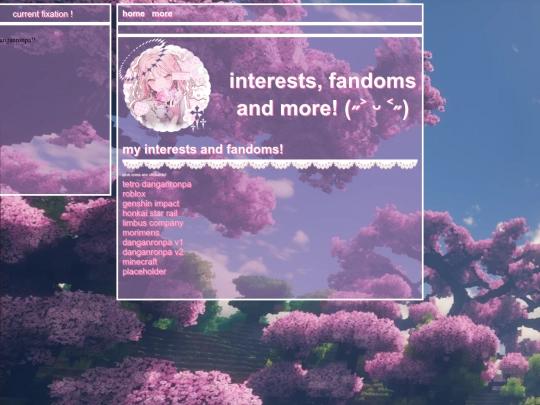 interests screenshot