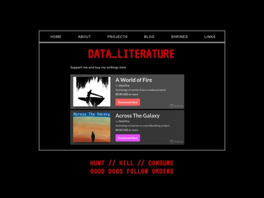 projects/writing screenshot