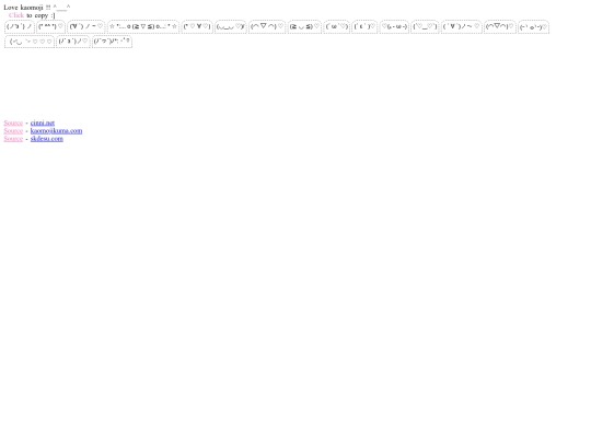 kaomoji/love screenshot