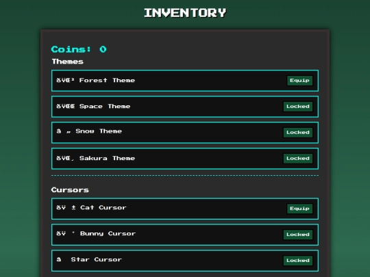 inventory screenshot