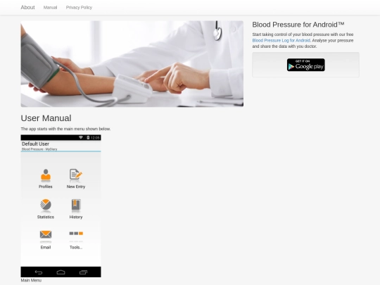 pages/blood-pressure-android-app-manual screenshot