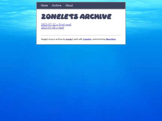 zonelets/archive screenshot