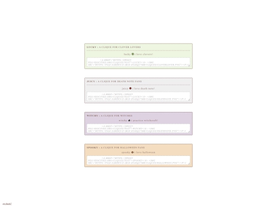 pages/cliques/text screenshot