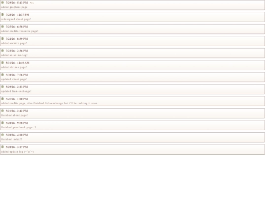 pages/updatelog screenshot