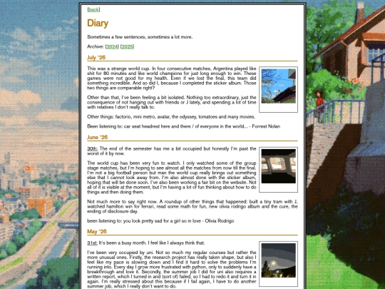 blog/diary screenshot