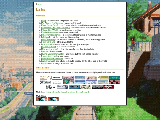 links screenshot