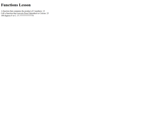 JavaScript/Functions screenshot