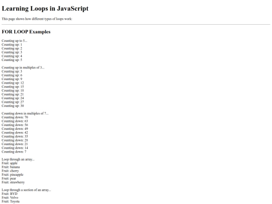 JavaScript/LoopsLesson screenshot