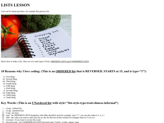 LESSONS/listlesson screenshot