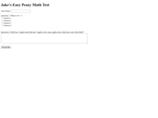 LESSONS/math-test screenshot