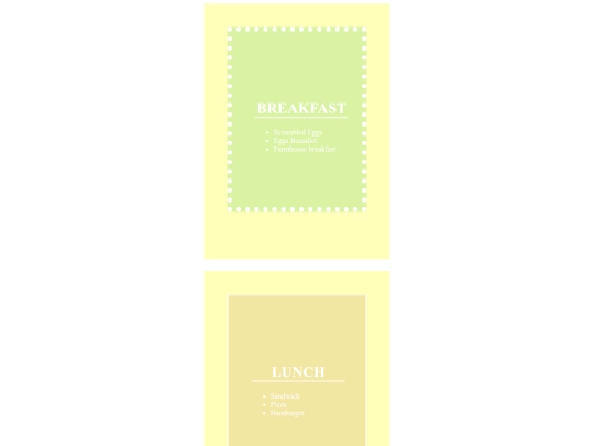 menu screenshot