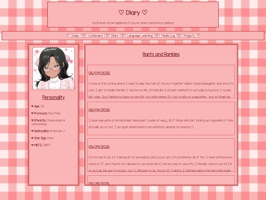 diary screenshot