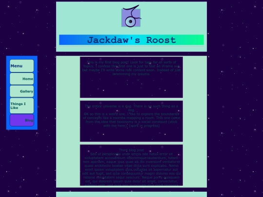 Blog screenshot