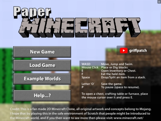 programs/paper-minecraft screenshot