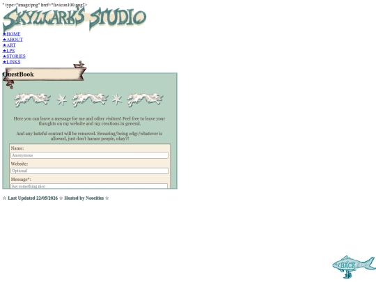 guestbook screenshot