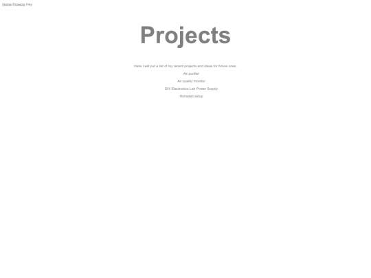 projects screenshot