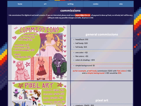 commissions screenshot