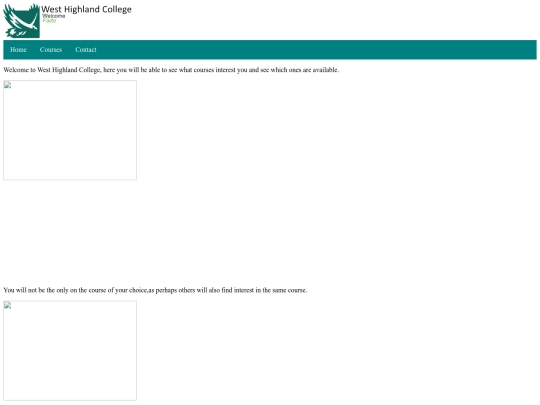 West Highland College site screenshot