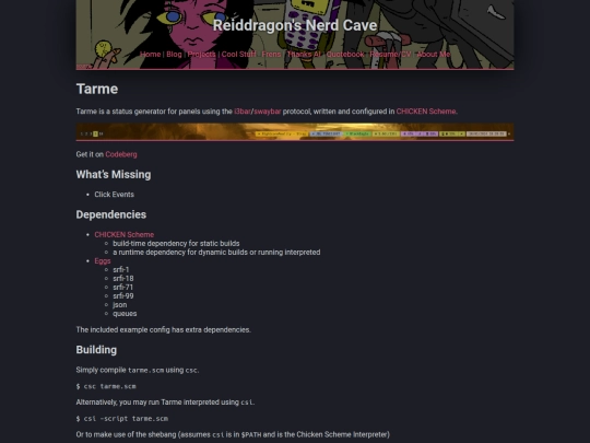 projects/tarme screenshot