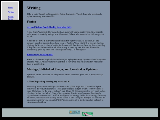 writing screenshot