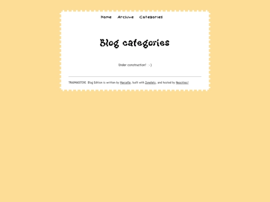 blog/categories screenshot