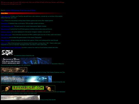 LinksPage screenshot