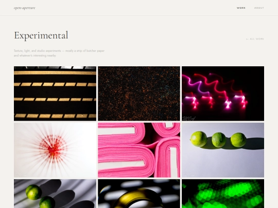 projects/experimental screenshot