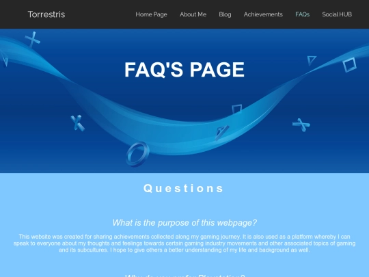 FAQs screenshot