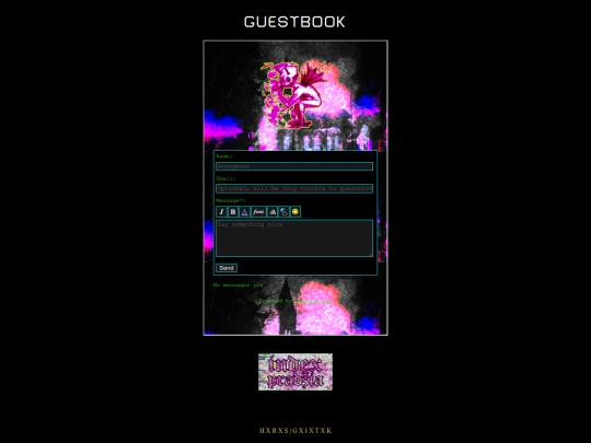 guestbook screenshot
