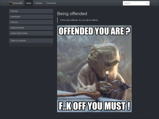 docs/offended screenshot