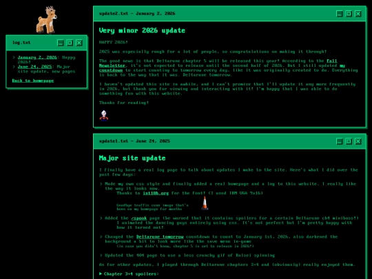 log screenshot