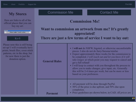 support screenshot