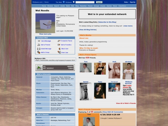 myspace/myspace screenshot
