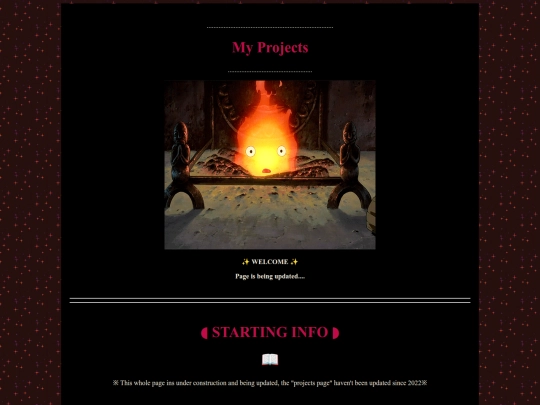 MYPROJECTSpage screenshot