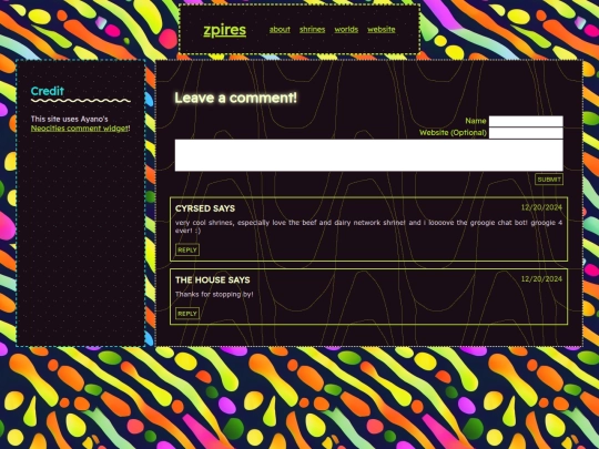 website/comments screenshot