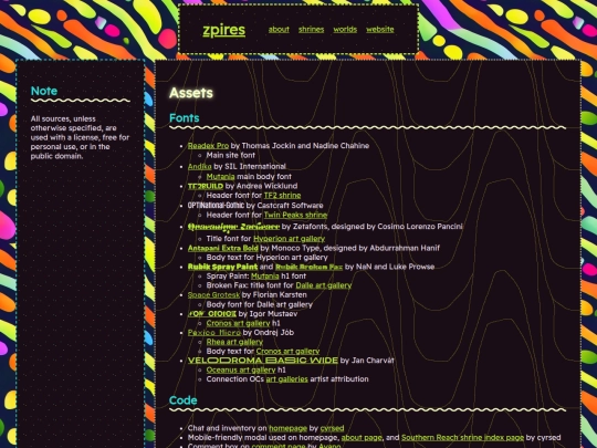 website/credits screenshot