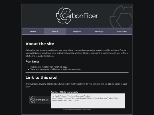 about/site screenshot