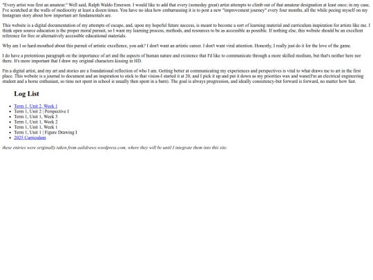 curriculum screenshot