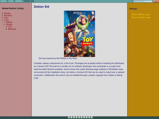 linux/debian/sid screenshot