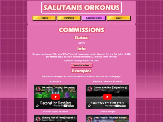 Commissions screenshot