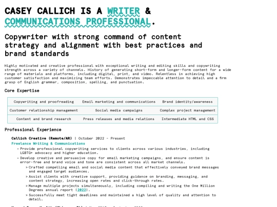 cv screenshot