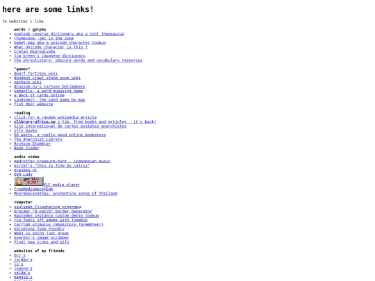 lists/of_cool_links screenshot