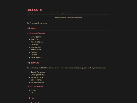 recommendations screenshot
