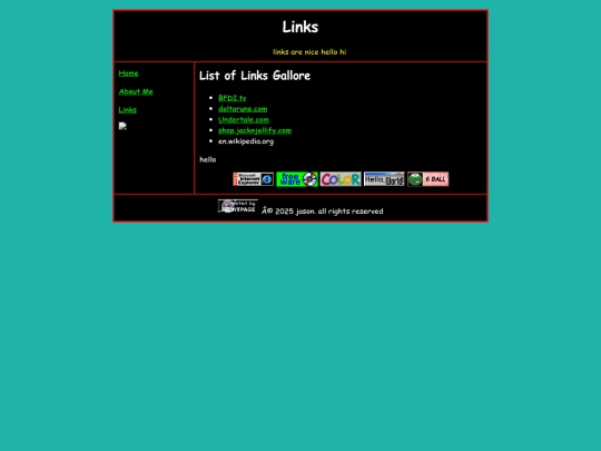 links screenshot