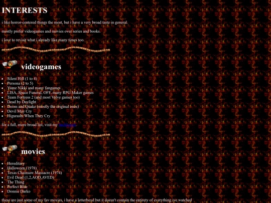 interests screenshot