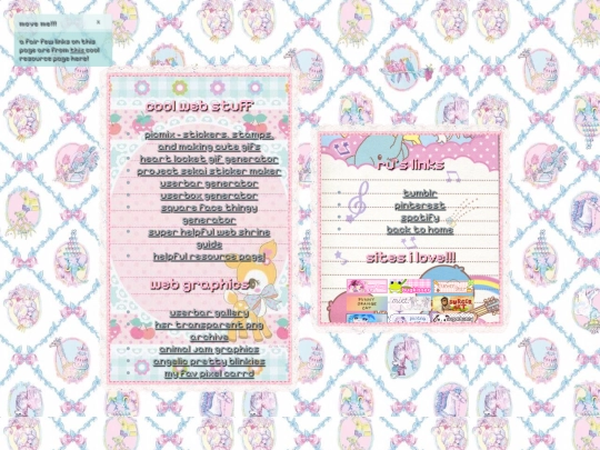links screenshot