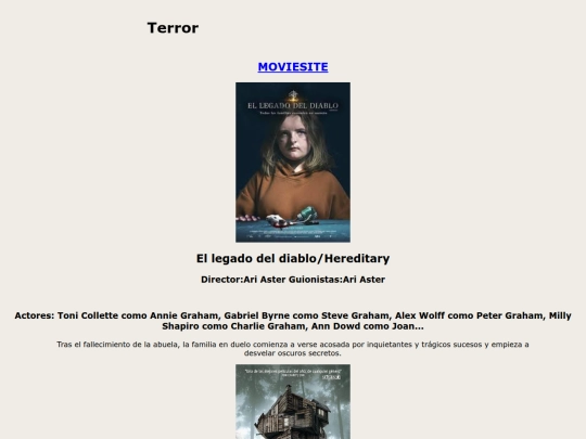 peliculasdeterror screenshot