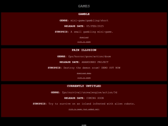 games screenshot